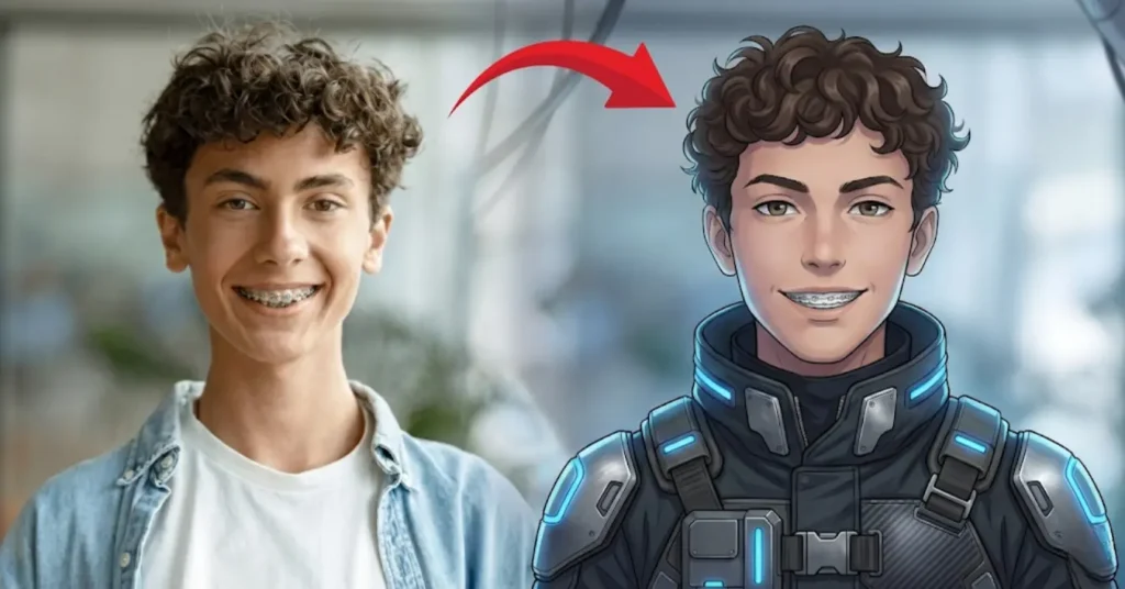 cyberpunk anime Gemini AI photo prompt