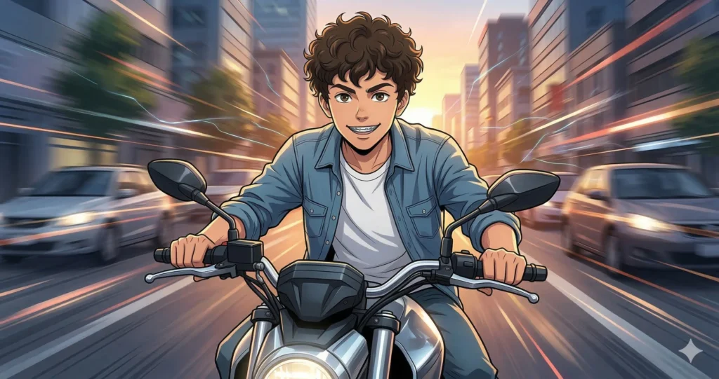 anime biker photo