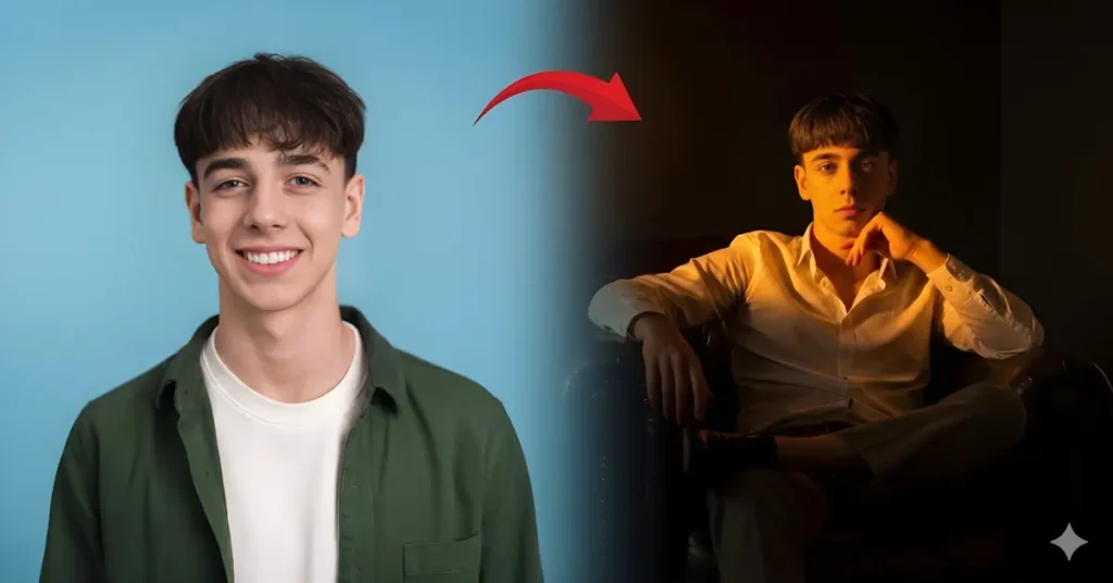 Golden Hour Park Portrait AI Prompt for Men