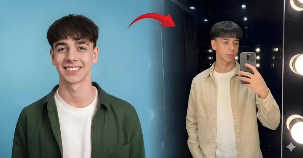 Realistic Bathroom Mirror Selfie AI Prompt for Men