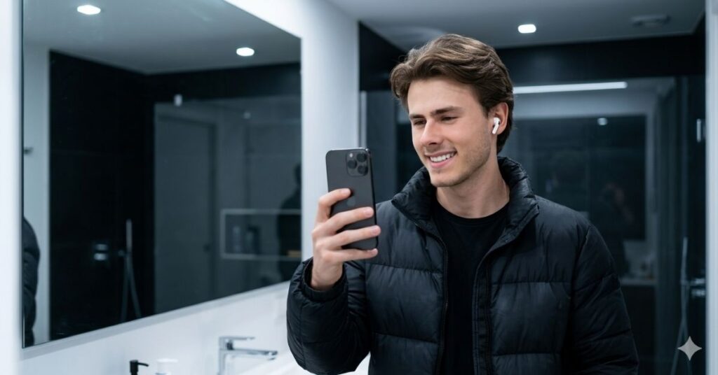 Bathroom Mirror Selfie Gemini AI Prompt