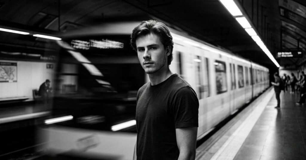 Subway Platform Motion Blur – Underground Cinematic Style